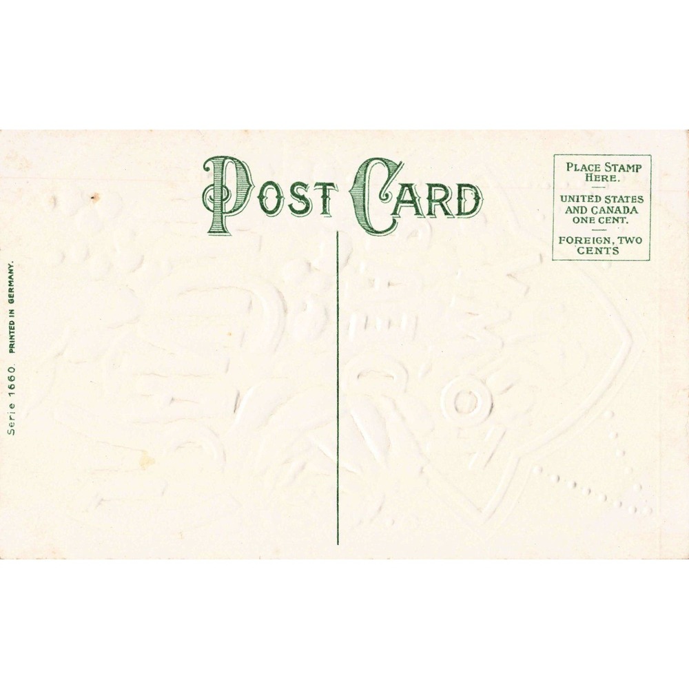 Vintage Embossed Postcard To My Dear Grandma Floral Roses Made in Germany 1660 - Picture 2 of 2